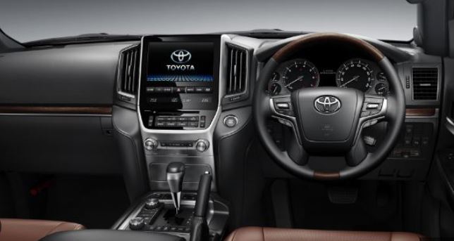 look from inside Toyota Land Cruiser 300 