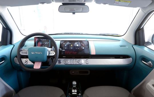 interior veiw of Lumin mini EV car from another angle 