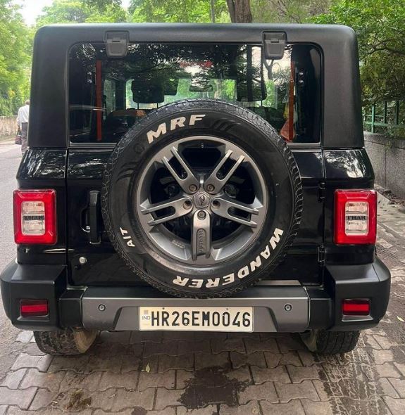 back side of Mahindra Thar