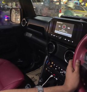 interior of Mahindra thar 